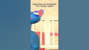 Dragging an Introvert to a social event (Animation Meme) #funny #cat #cats #animation #meme #shorts