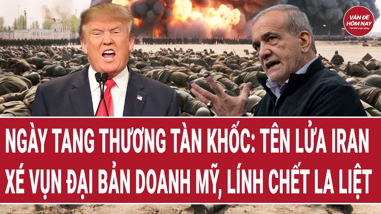 Ngày tang thương tàn khốc: Tên lửa Iran xé vụn đại bản doanh Mỹ, lính Mỹ chết la liệt