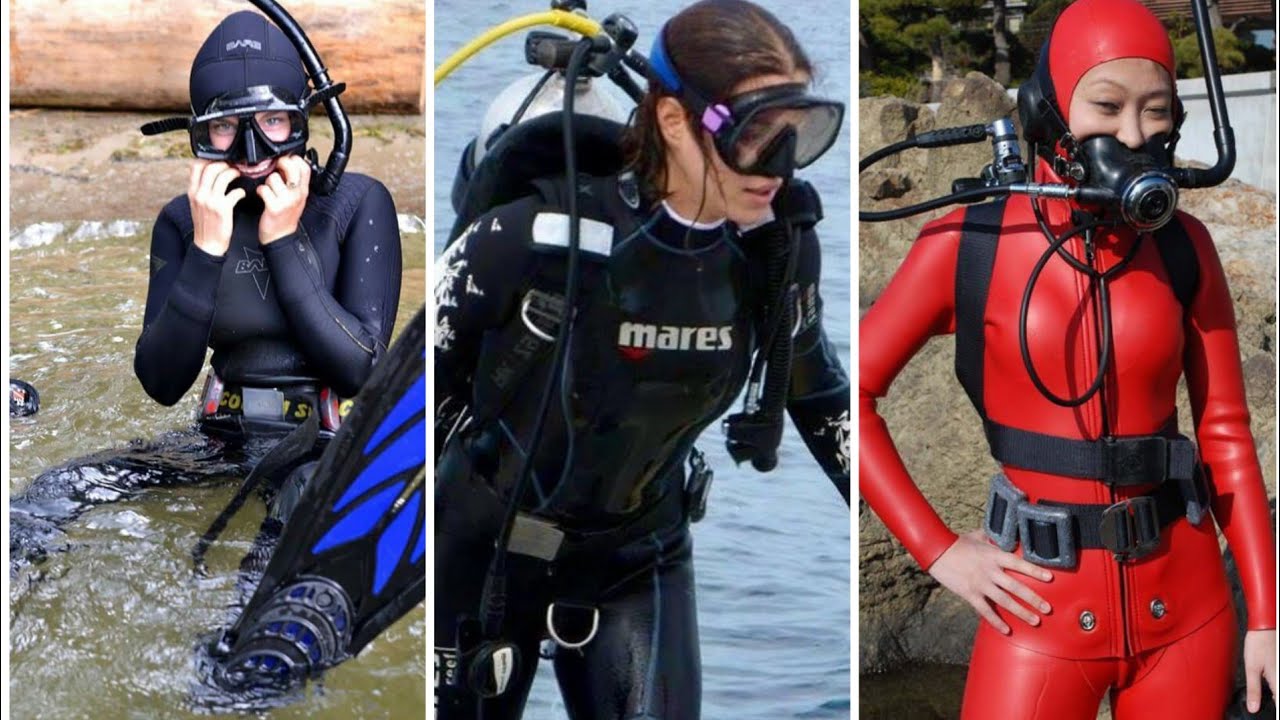The best scuba diver and latex full face gas masks of the world looks