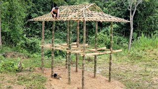 How to Make a Two-story Bamboo House | Complete Shelter & Survival - Ep.1