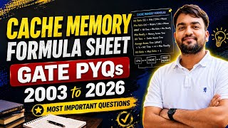 🔥 CACHE MEMORY | FORMULA SHEET | GATEWORRIORS 🔥
