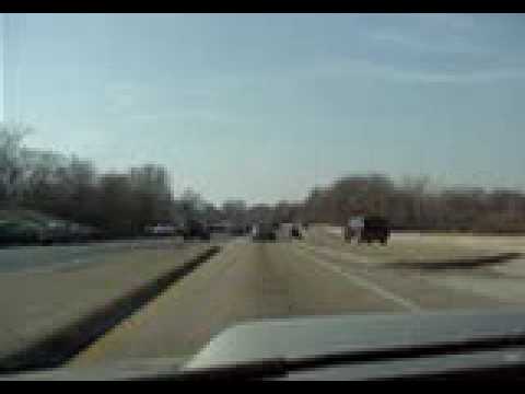 Old I-64 west-bound merging from I-170 south over Brentwood Blvd (2000.02.12)