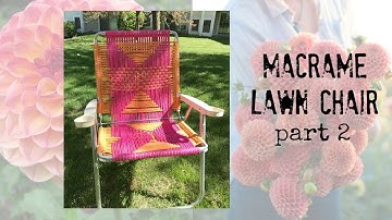 macrame lawn chair -  part 2 - chain stitch