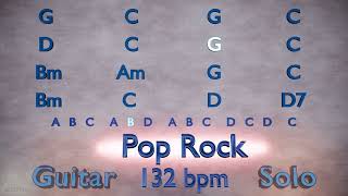 Guitar Solo in G Major - G C G C; D C G C; Bm Am G C; Bm C D D7 - Pop Rock - 132 bpm