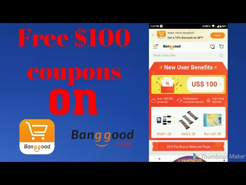 Get Free 100 dollars coupons on banggood grab it fast