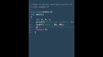 Multiplication using c language @Letsmakecode1 #c #code #programming