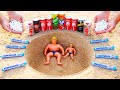 Big Stretch Armstrong vs Small! Sprite, Fanta, Coca Cola and other Sodas vs Mentos Underground!