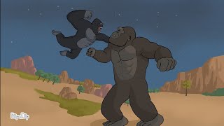 Kingkong (2005) vs Kong (2017) Flipaclip animation