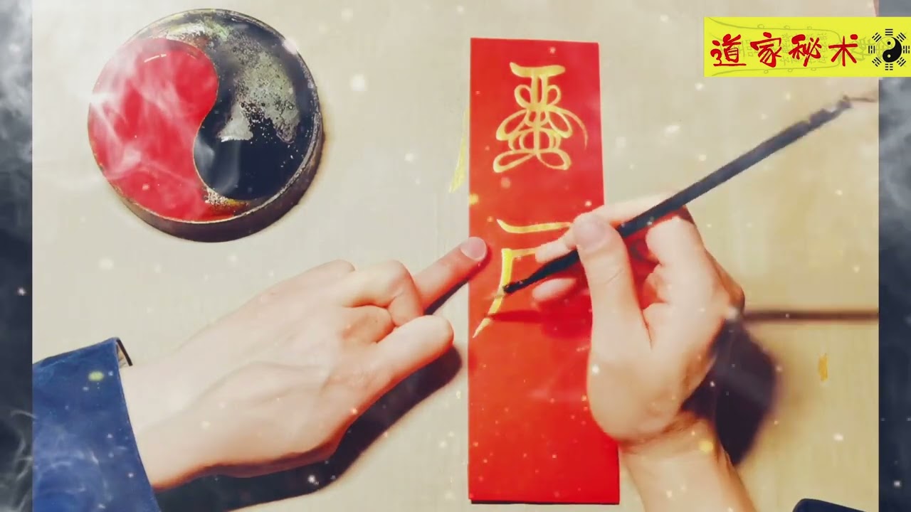 道家画符——化太岁开光灵浮 - YouTube