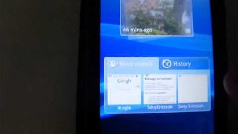 Xperia X10i Android 2.1  quick video (part1)