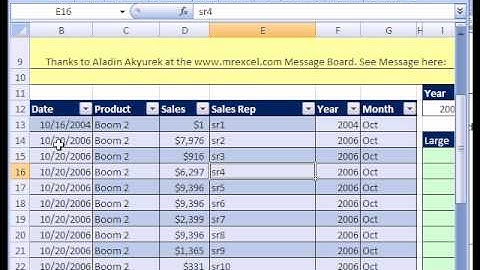 Excel Magic Trick # 162: LARGE IF & INDEX w 4 Criteria