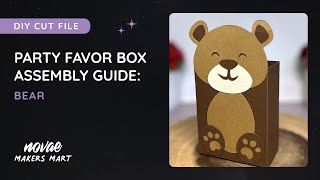 DIY Bear Baby Shower Favors | Bear Favor Box Template