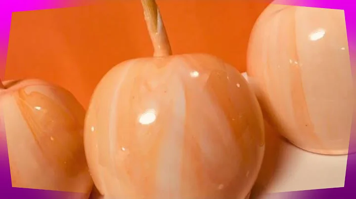 How To Make ORANGE MARBLED Candy Apples