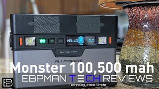 AllPowers Monster Portable Power Station 100,400 mah 372 Wh