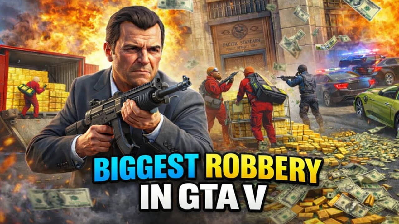 BIGGEST BANK ROBERRY IN GTA V 5000000💰🤑🔥 | Gta v | #gta 