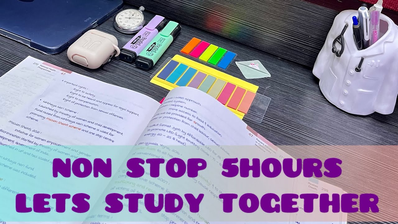 LETS STUDY TOGETHER NON STOP 5HOURS - YouTube