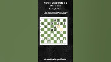 Chess puzzle - Checkmate in 3 - Breaking the Chains