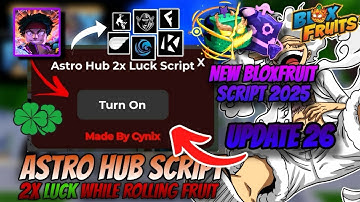 BloxFruits 8x Luck Script🍀 || Bloxfruits Update 26 New Op Script || #roblox #bloxfruitsscript #fyp 