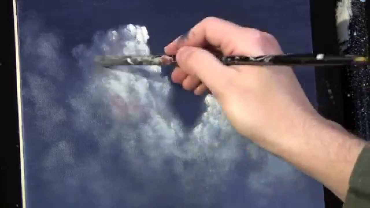 Moonlit Night Sky Clouds Acrylic Painting Lesson Available At Http Www Timgagnon Com Youtube
