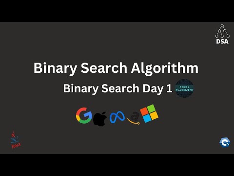 Leetcode 704 | Binary Search DSA Series 💻 | LeetCode + GFG + Interview Prep
