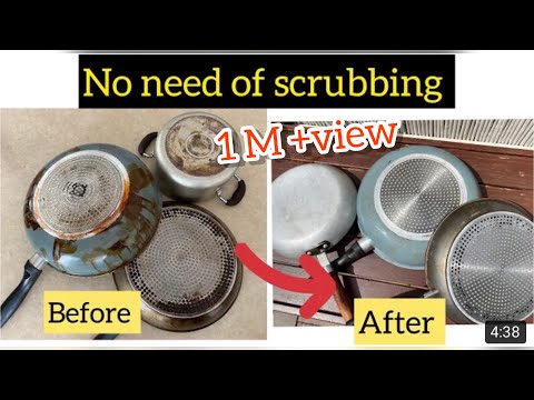 How to Clean burnt pans and pots Just in 5 minutes 100% guaranteed