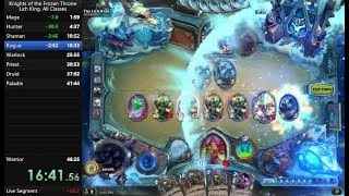 Hearthstone: Frozen Throne Lich King, All Classes Speedrun in 44:58 (beaten)