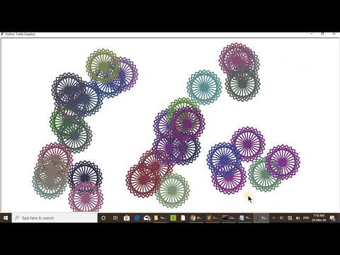 Python Turtle Graphics - Random Color and Position Selection