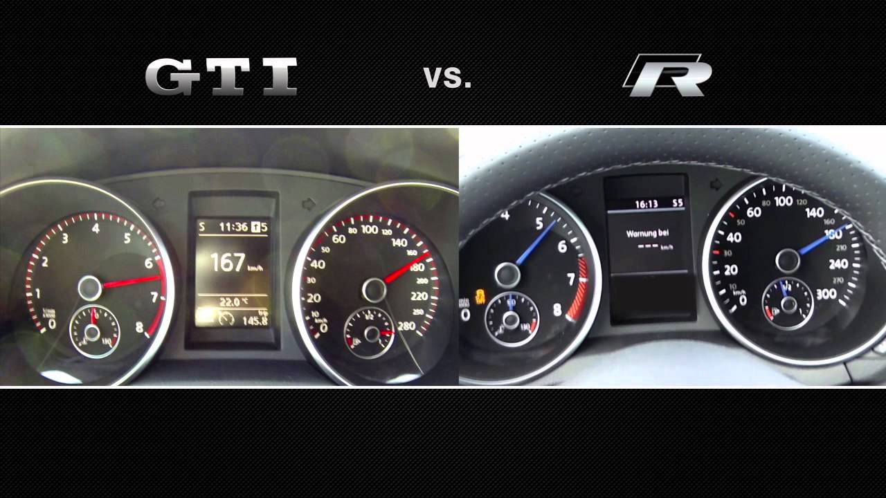 Golf VI R (300HP) vs. GTI EDITION 35 (300HP) 0-180 KMH DSG ...