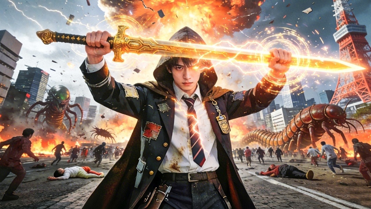 Élève sans le sou réveille un pouvoir divin, affronte les monstres et devient le Dieu de la Guerre !