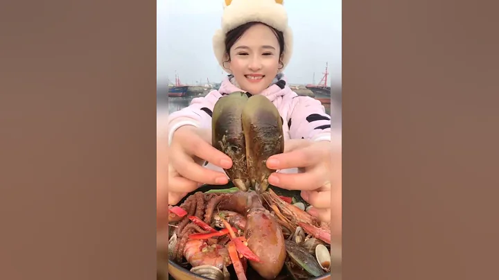 ASMR (COOKING & EATING)SPICY SEAFOOD(CRAB, SCALLOP, ABALONE, OCTOPUS, SHRIMP, SQUID, ENOKI MUSHROOM)