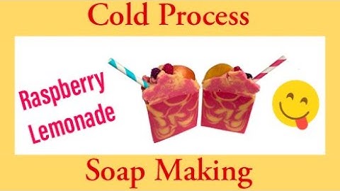 Raspberry Lemonade Cold Process Soap Making | First Time Piping Soap Frosting