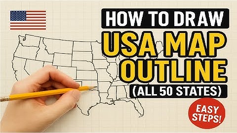 How to Draw the Outline Map of the USA with All 50 States / Complete State-by-State Outline