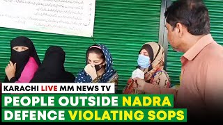 People Outside NADRA Defence Violating SOPS screenshot 5
