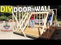 Frame a wall for french door  10x12 shed build