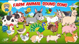 Farm Animals, Zoo Animals & Safari Animal Sounds Song 🦁🐵🐮 | Little Kitten Learn