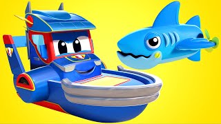 REQUINS Versus SUPER BATEAU  - Car City - Dessins animés pour enfant