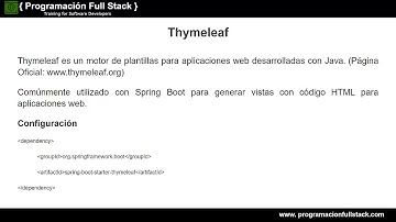 Que es Thymeleaf
