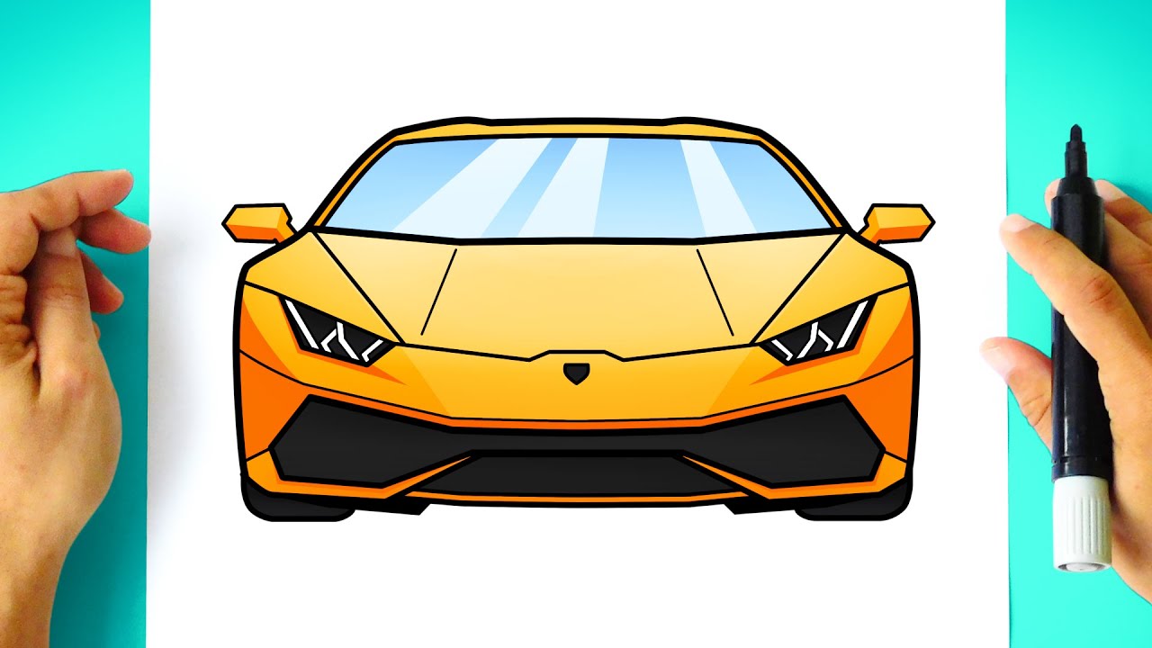 Como DESENHAR uma LAMBORGHINI - Como DIBUJAR un LAMBORGHINI - How to DRAW a LAMBORGHINI HURACAN