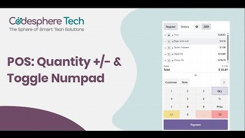 Increase/Decrease quantity using +/- Buttons & Toggle Numpad || PoS