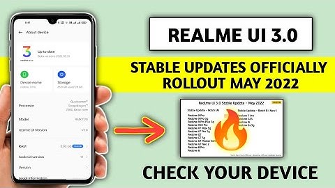 Android 12 Realme UI 3.0 stable updates Official rollout in May 2022 | official device list may 2022