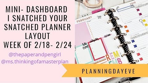 I Snatched Your Snatched Planner Spread | Happy Planner