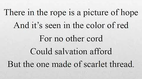 The Scarlet Thread   By Randy Stephenson