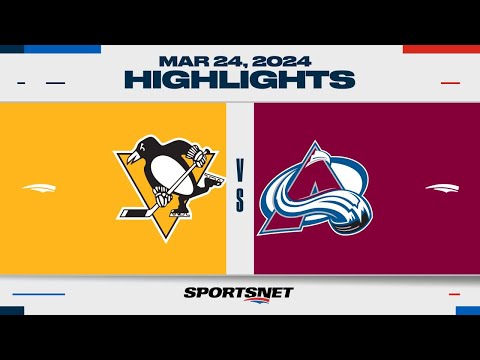 NHL Highlights | Avalanche vs. Penguins - March 24, 2024