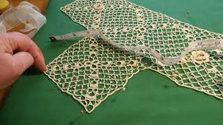 Easy Irish Crochet Lace Bonnet, making an edge , part 6