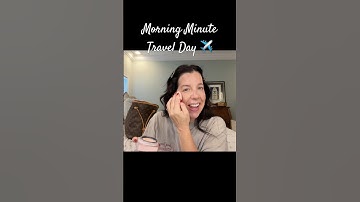 Morning Minute:              travel day ✈️ (full vid on my channel) #minivlog #travel #grwm