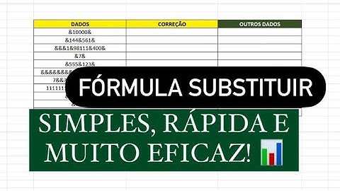 Como usar a Fórmula Substituir no Excel