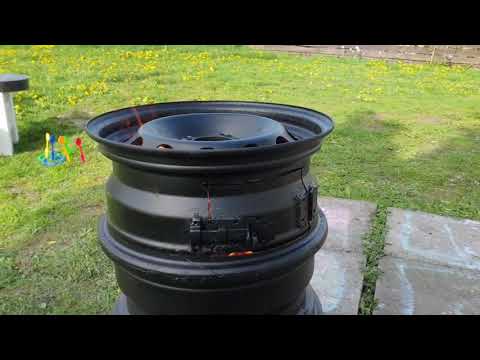 Soba de gradina din jante auto ( garden stove with rims frame )