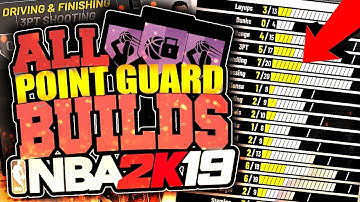 NBA 2K19 ALL POINT GUARD PLAYER BUILDS/ARCHETYPES - EVERY BADGES AND ATTRIBUTES! (MUST WATCH)