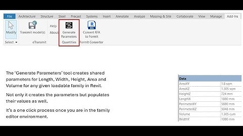Quantity Parameters - Revit Plugin