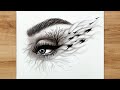 How to draw a creative eye for beginners  pencil drawing tutorial